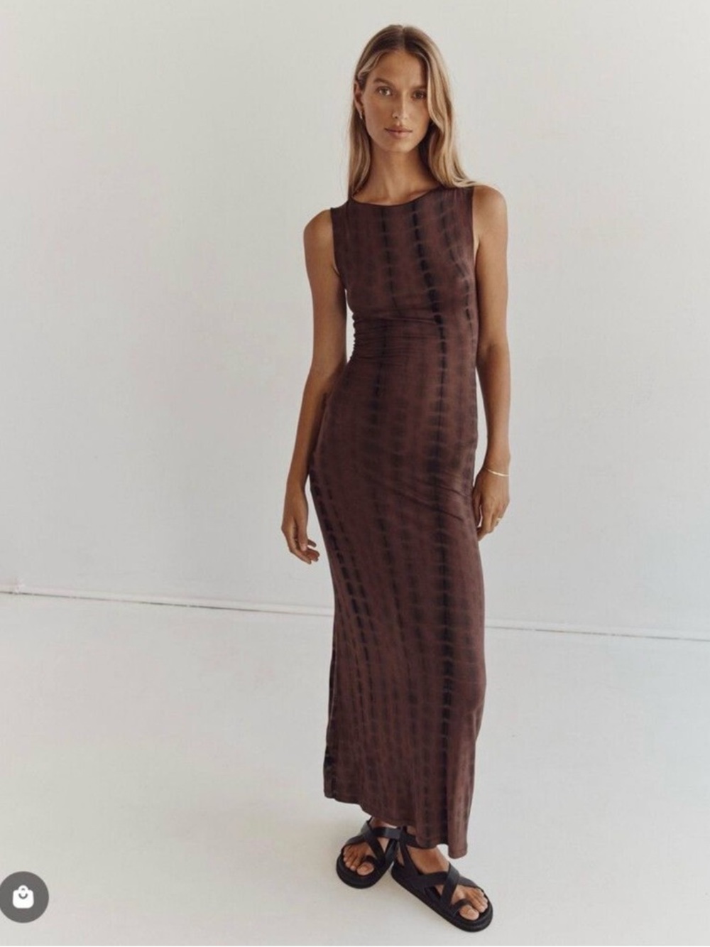 Sawyer Tie-Dye Midi/Maxi Dress - Beau Choc | DISSH